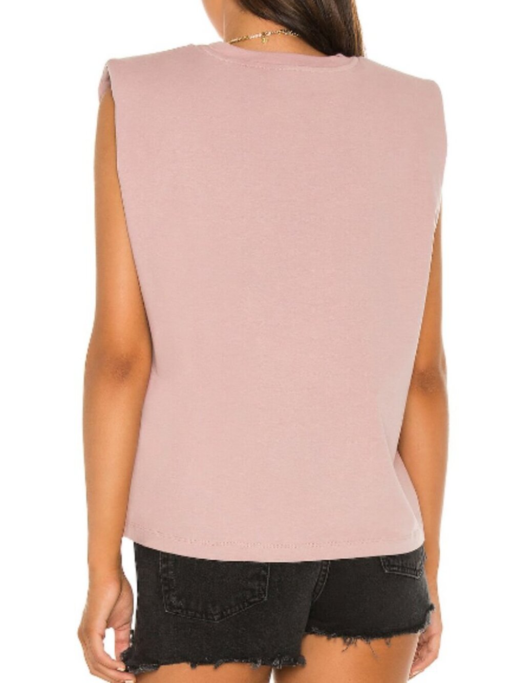 ALLSAINTS Coni Tank with Shoulder Pads - Mauve - Large - Picture 3 of 8